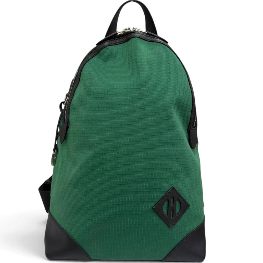 HERMES Toile Bivaque Veau Swift Sac Ad Allback Backpack Rucksack Daypack Vert...